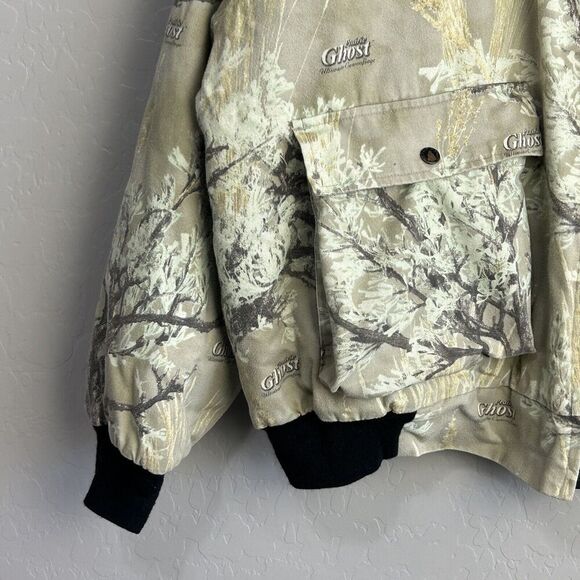 Ghost Camo Prairie Field Camo Bomber Jacket Insulated XXL Hunting Outdoor Zip - Picture 4 of 7